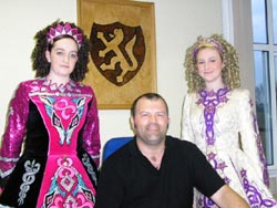 Coinford MD Gerry Hickey with local Irish dancers